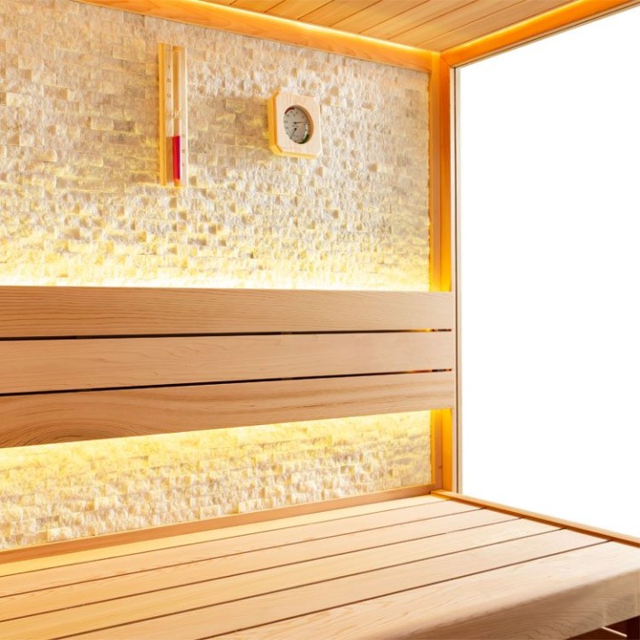 Finská sauna EAGO AWT E1601C červený cedr 180×180 9 kW Cilindro