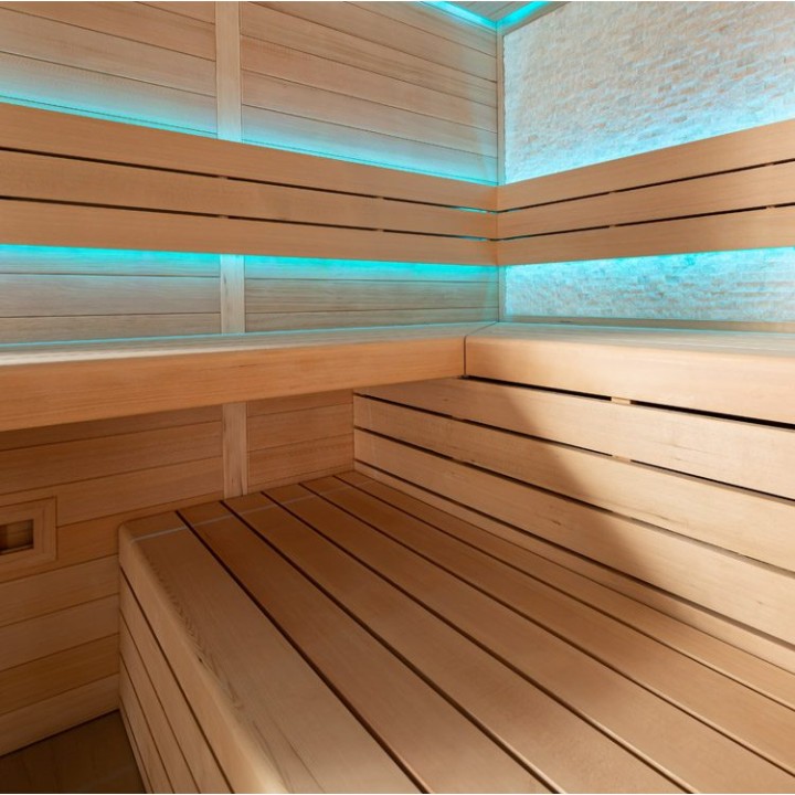Finská sauna EAGO AWT E1602C hemlock 180×160 9 kW Cilindro