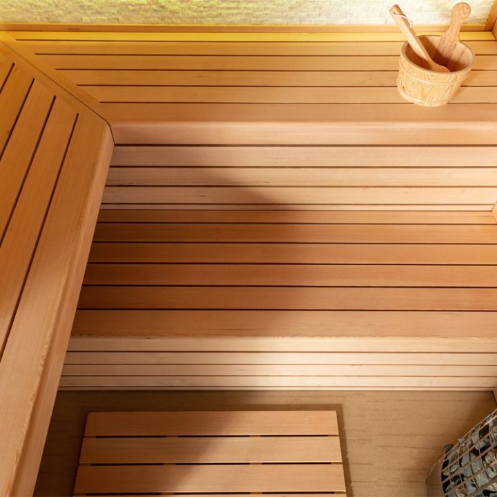 Finská sauna EAGO AWT E1602C hemlock 180×160 9 kW Cilindro