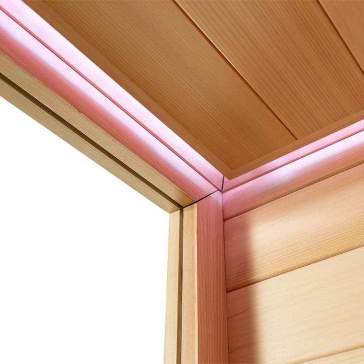 Finská sauna EAGO AWT E1603C červený cedr 180×180 bez kamen
