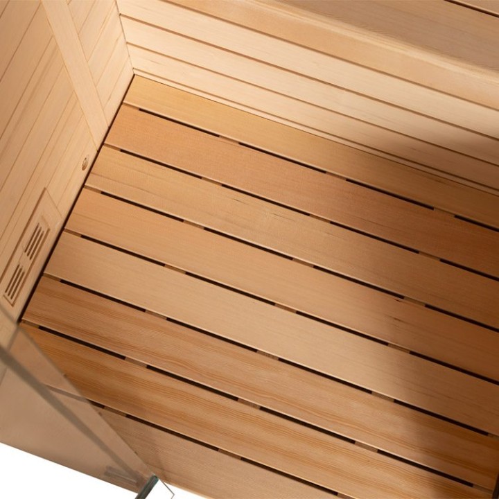 Finská sauna EAGO AWT E1603XL hemlock 240×200 10,8 kW Virta