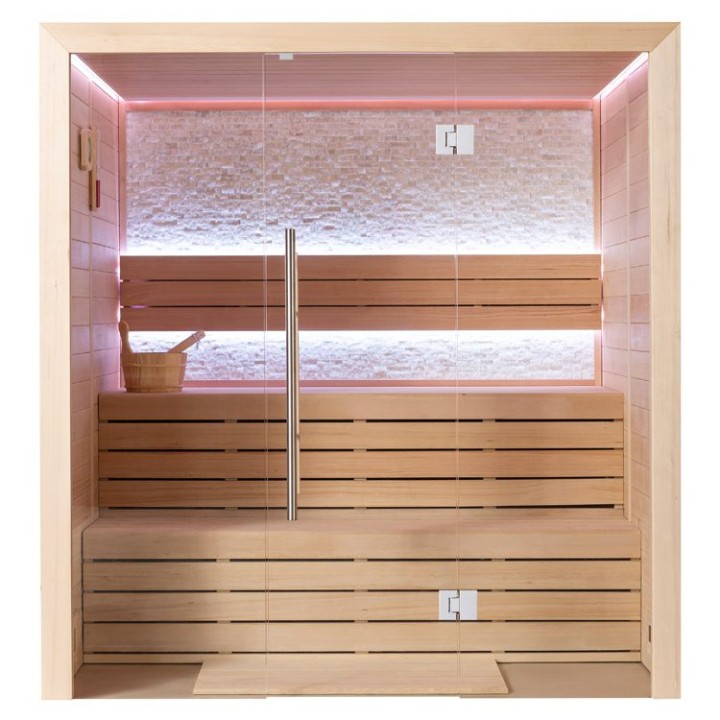Finská sauna EAGO AWT E1604B hemlock 180×150 bez kamen