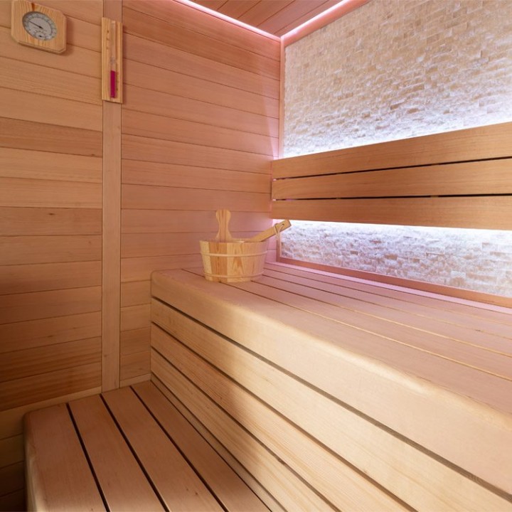 Finská sauna EAGO AWT E1604B hemlock 180×150 bez kamen