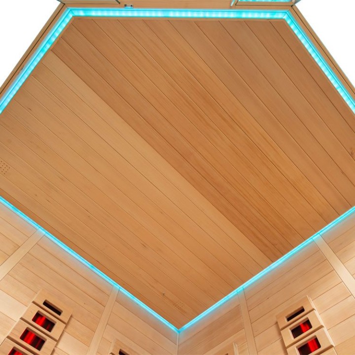Finská sauna EAGO AWT E1611A-IR hemlock 220×220 bez kamen