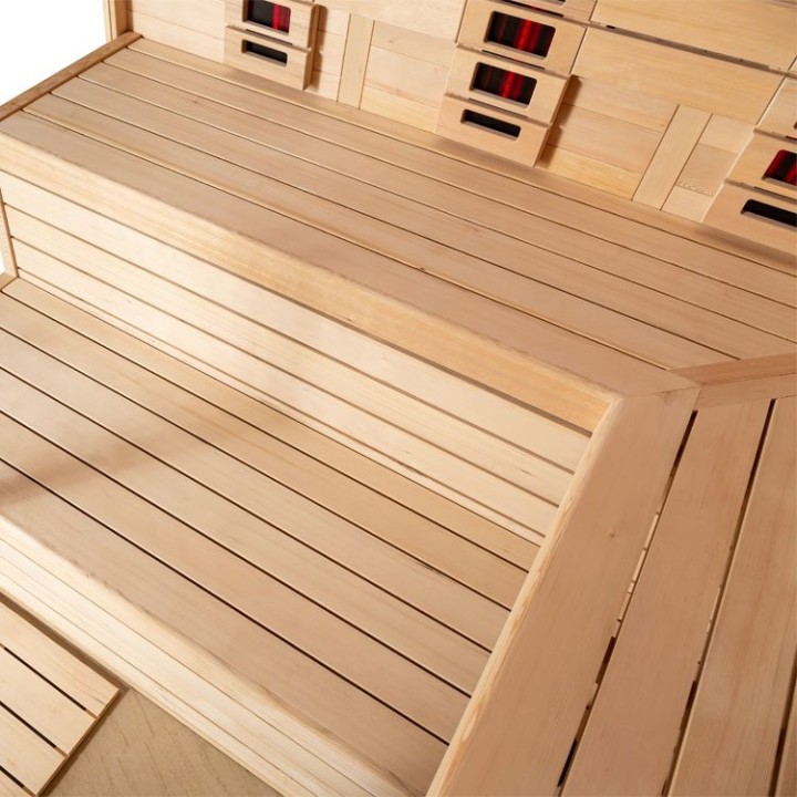 Finská sauna EAGO AWT E1611B-IR hemlock 200×200 bez kamen
