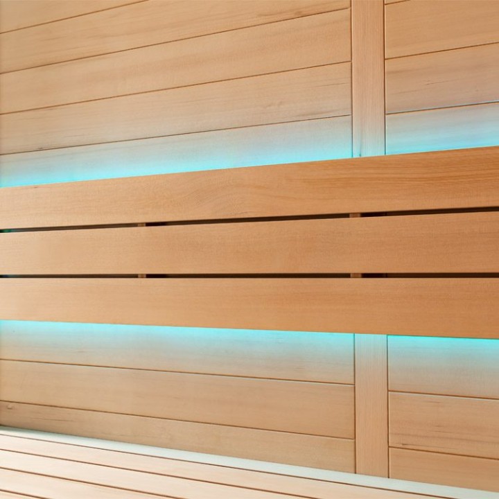 Finská sauna EAGO AWT E1612A hemlock 220×200 9 kW Virta