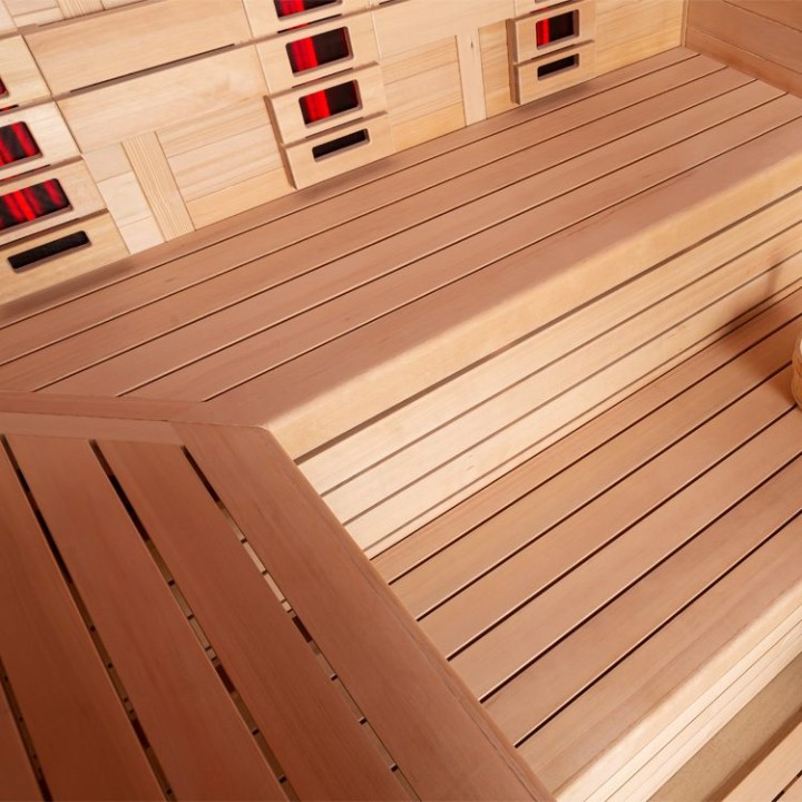 Finská sauna EAGO AWT E1612B-IR hemlock 200×170 9 kW Cilindro
