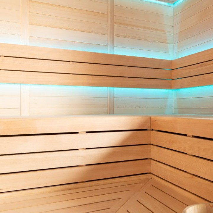 Finská sauna EAGO AWT E1613B hemlock 200×180 bez kamen