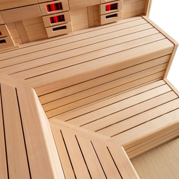 Finská sauna EAGO AWT E1613B-IR hemlock 200×180 bez kamen