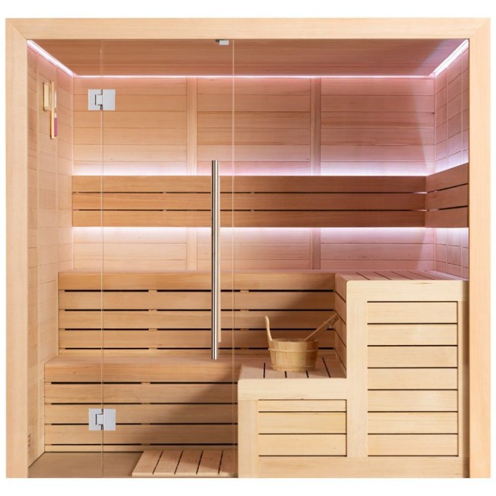 Finská sauna EAGO AWT E1613C hemlock 180×180 bez kamen