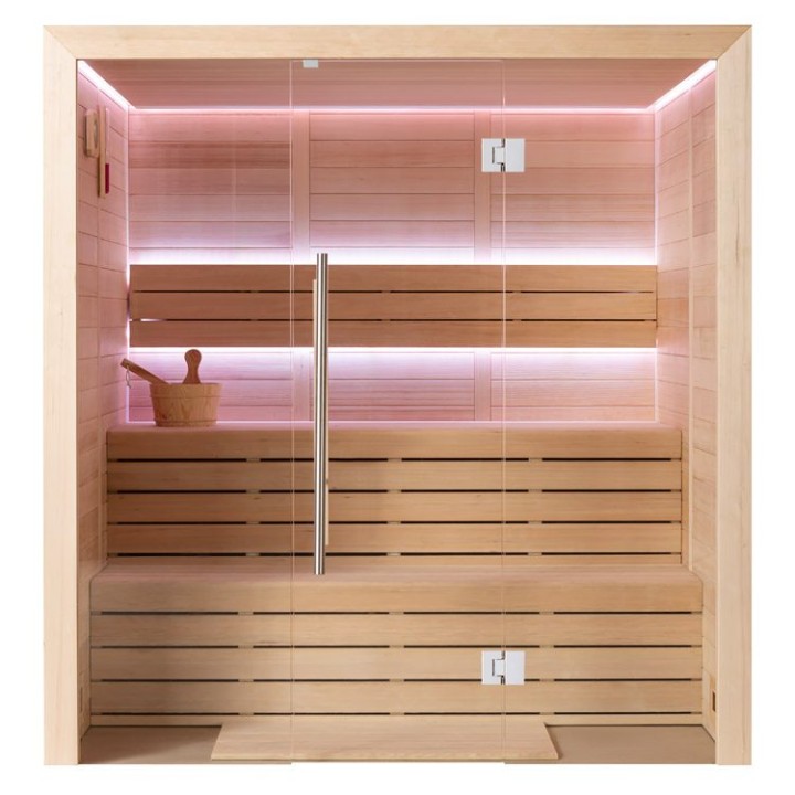 Finská sauna EAGO AWT E1614A hemlock 200×160 bez kamen