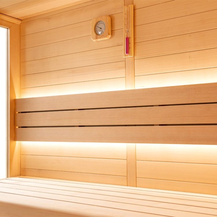 Finská sauna EAGO AWT E1620B hemlock 350×250 15,8 kW Virta