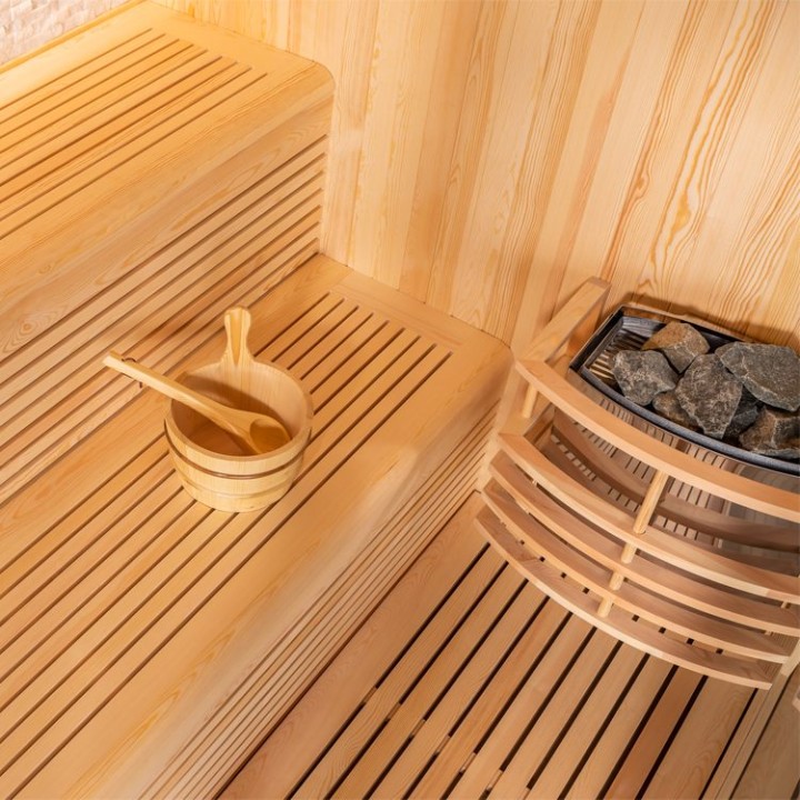 Finská sauna EAGO AWT E1811A borovice 180×180 bez kamen