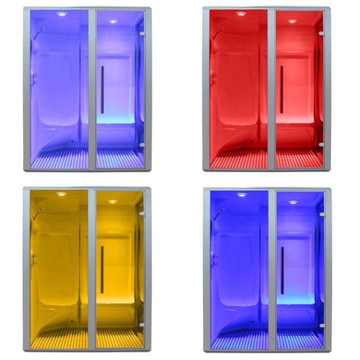 Parní sauna EAGO AWT S200B alu 146×131 levé provedení