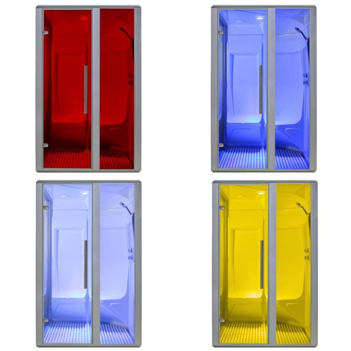 Parní sauna EAGO AWT S200D alu 114×131 pravé provedení