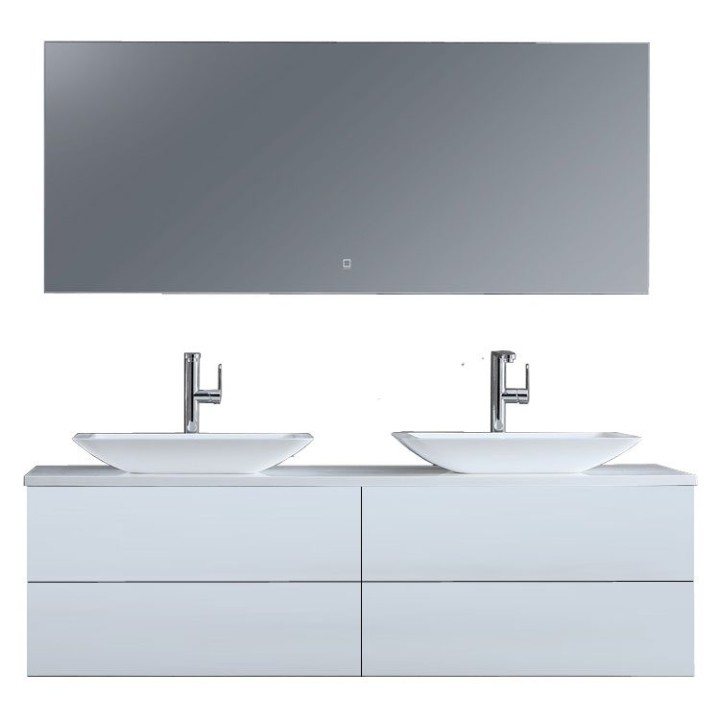 Koupelnový nábytek – set StoneArt Brugge BU-1601pro-1 bílý 160×50
