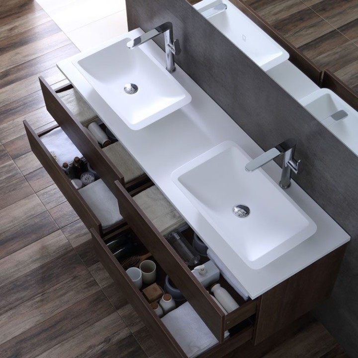 Koupelnový nábytek – set StoneArt Brugge BU-1601pro-1 bílý 160×50