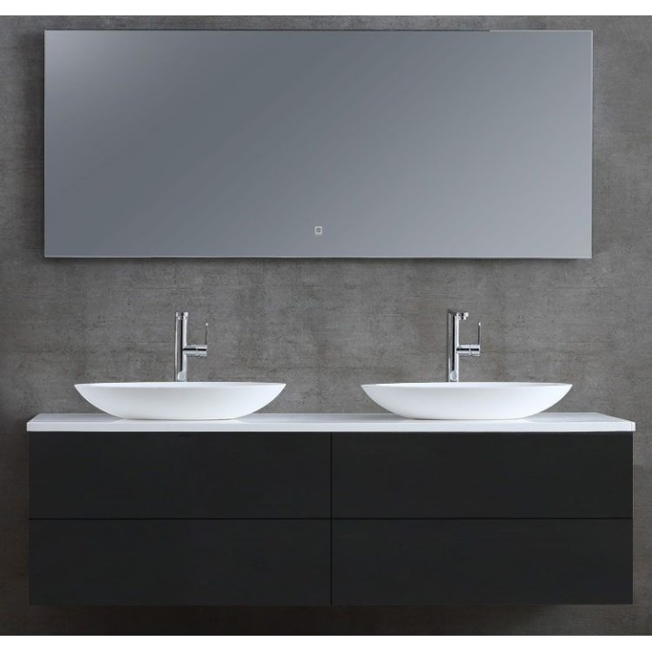 Koupelnový nábytek – set StoneArt Brugge BU-1601pro-3 tmavě šedý 160×5