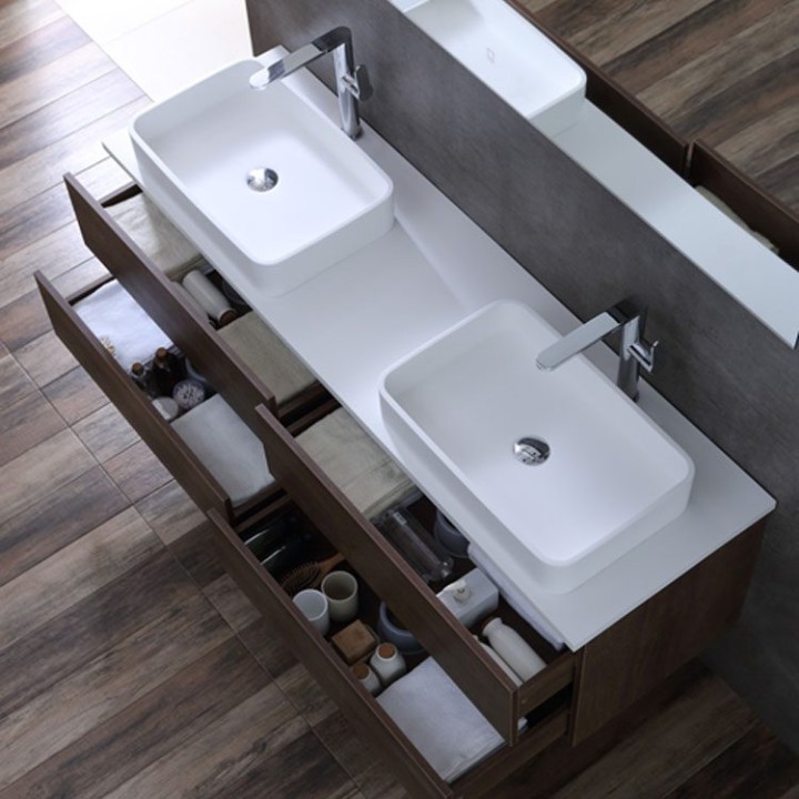 Koupelnový nábytek – set StoneArt Brugge BU-1601pro-5 dubový tmavý 160