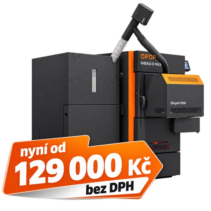 OPOP H425 EKO-D MAX KOMBI/150 – zplynovací kotel na dřevo 25/25 kW