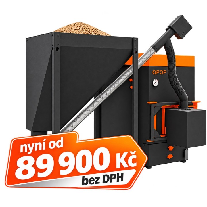 OPOP H416EKO-U S HOŘÁKEM NA PELETY – kombinovaný kotel na uhlí a pelety 2-17/16 kW
