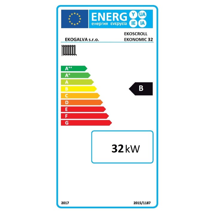 EKOSCROLL EKONOMIC 32 – automatický kotel na uhlí 32 kW