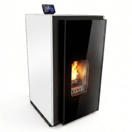EKOSCROLL SIGMA PRESTIGE 13 bílá – krbová kamna na pelety s výměníkem 13 kW