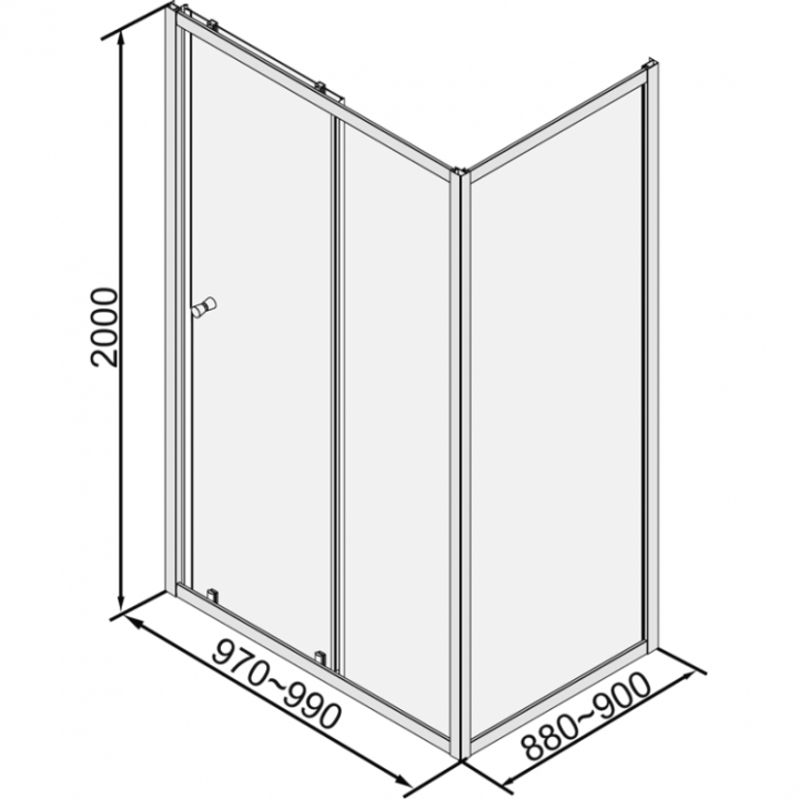 Sprchový kout Mocoori 120x80x200cm 