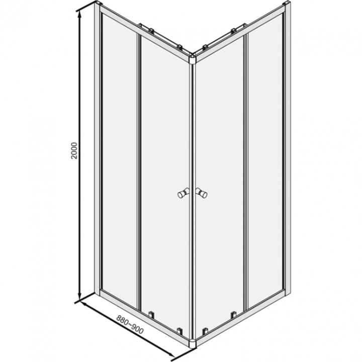 Sprchový kout Mocoori 100x100x200cm 