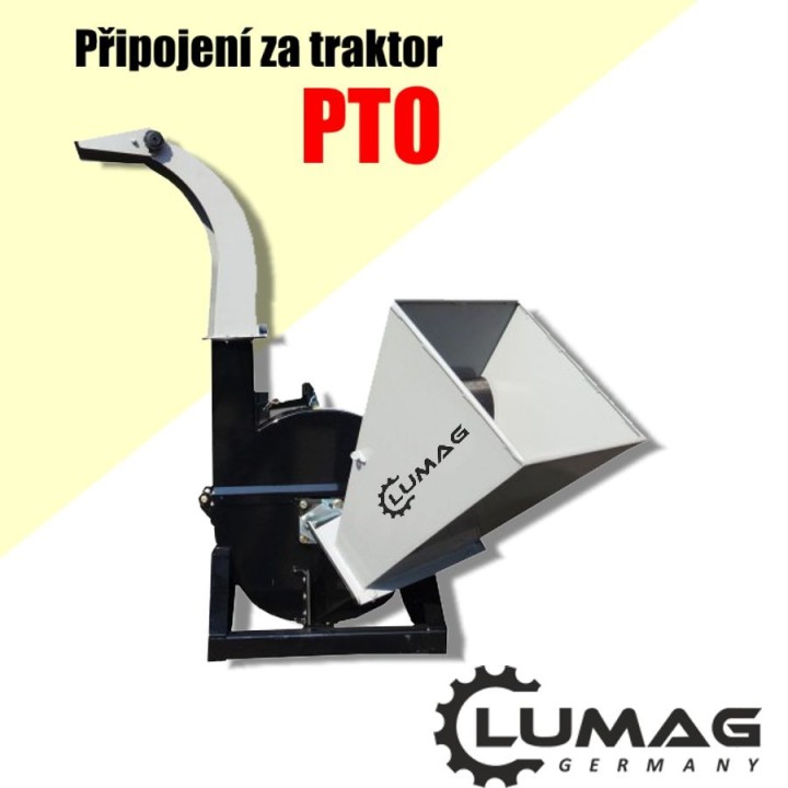 Štěpkovač za traktor LUMAG HC1000PTO – PTO, větve do 100 mm