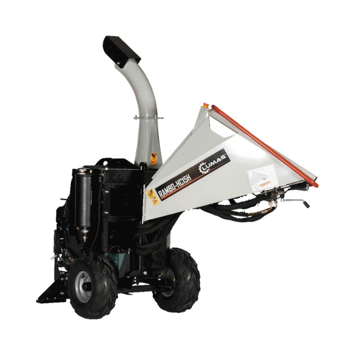 Benzínový štěpkovač LUMAG RAMBO HC15H – hydraulické podávání, 120 mm