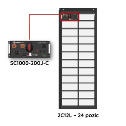 Pylontech Rack M1C RK2130-M1(2C12L) + BMS SC1000