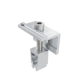 Alumero easyCLAMP End clamp click with pin, silver