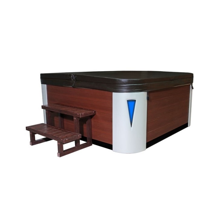 Venkovní vířivá vana EO-SPA WhitePearlescent / hnědá Premium IN-594 215x215x95cm