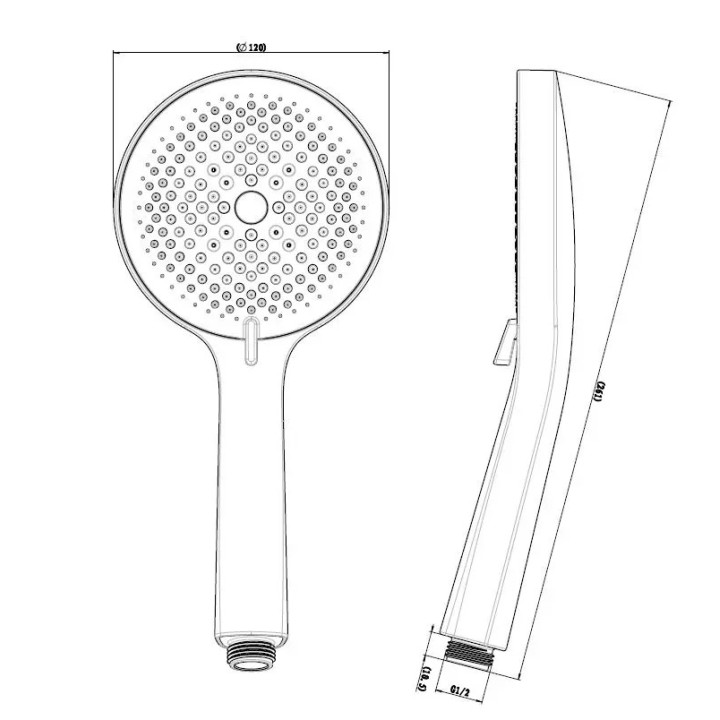 kielle Nefia - Set sprchové hlavice EcoSpare, tyče a hadice, chrom 20427SE30E