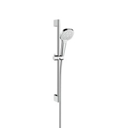 Hansgrohe Croma Select E - Set sprchové hlavice, 3 proudy, tyče a hadice, EcoSmart 9 l/min, bílá/chrom 26581400
