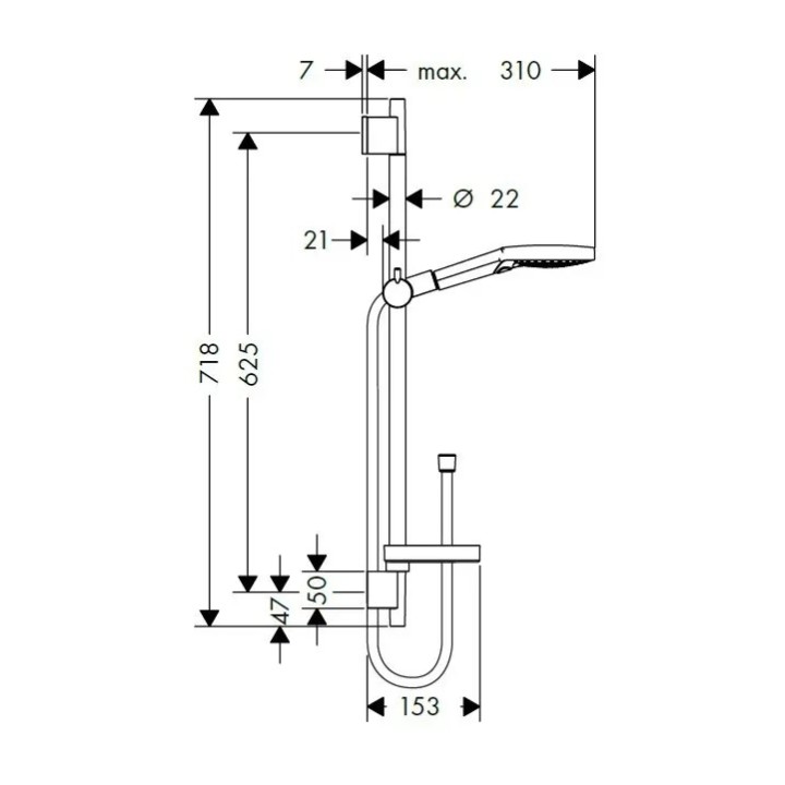 Hansgrohe Raindance Select S - Sprchová souprava 120, 3 proudy, chrom 26630000