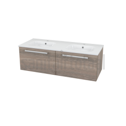 Keramické dvojumyvadlo se skříňkou Mocoori Modulo 120x39,5x46cm