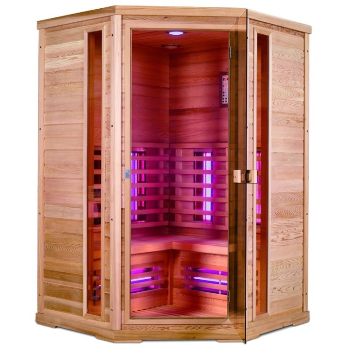 Infračervená sauna ELITE THREE / kanadská borovice 130x100x200cm pro 2 osoby